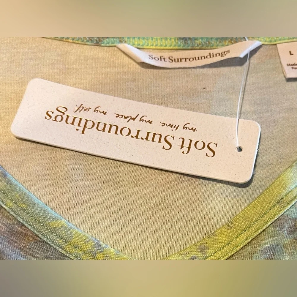 soft surroundings Tunic Pia Heavenly Soft Purple SZ. LG. NWT - Picture 3 of 16